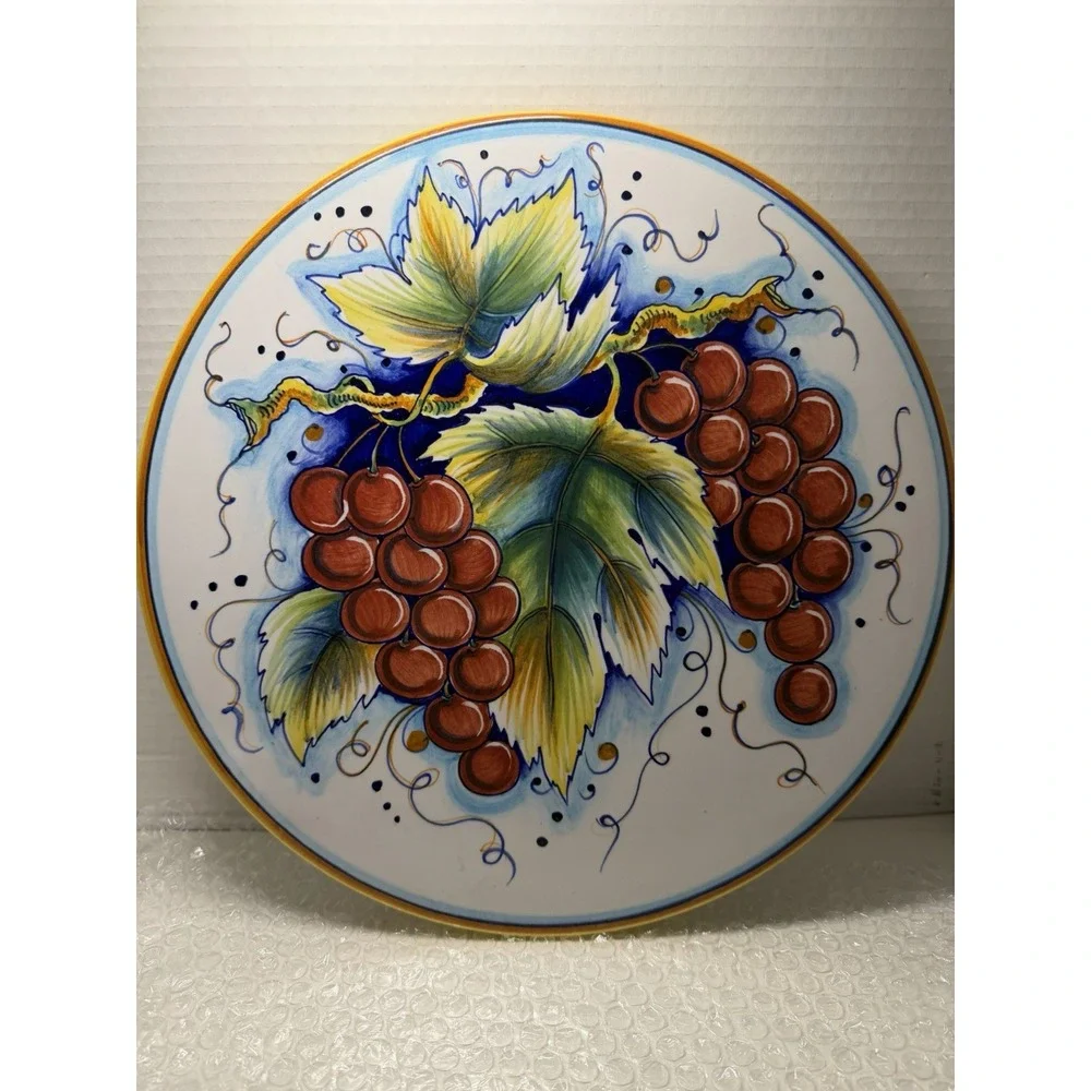 Signed Italian Ceramic Decorative Plate plate12